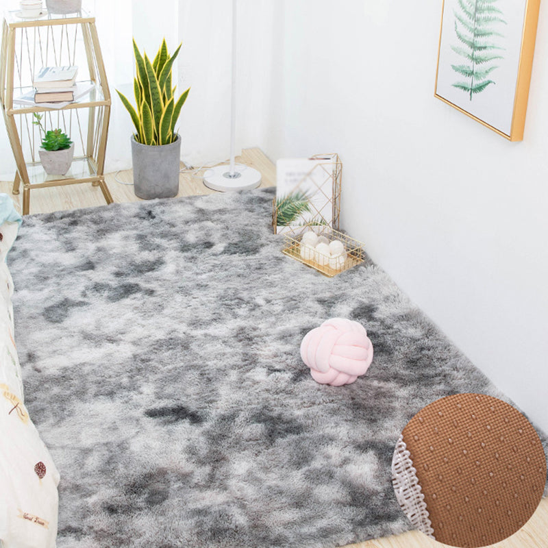 Multicolor Modern Area Carpet Polyester Solid Indoor Rug Non-Slip Backing Carpet for Home Decor