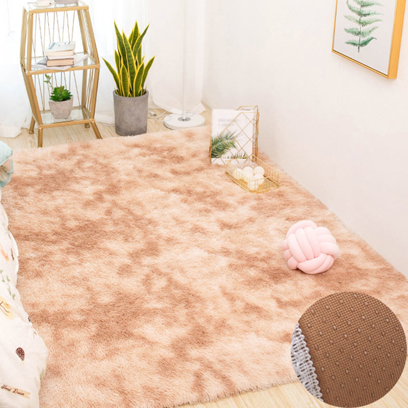 Multicolor Modern Area Carpet Polyester Solid Indoor Rug Non-Slip Backing Carpet for Home Decor