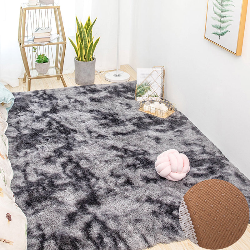 Multicolor Modern Area Carpet Polyester Solid Indoor Rug Non-Slip Backing Carpet for Home Decor