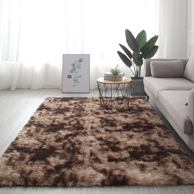 Kleur gemengd huisdecoratie tapijt eigentijds vloerkleed met tie-dye effect polyester met antislip achterkant