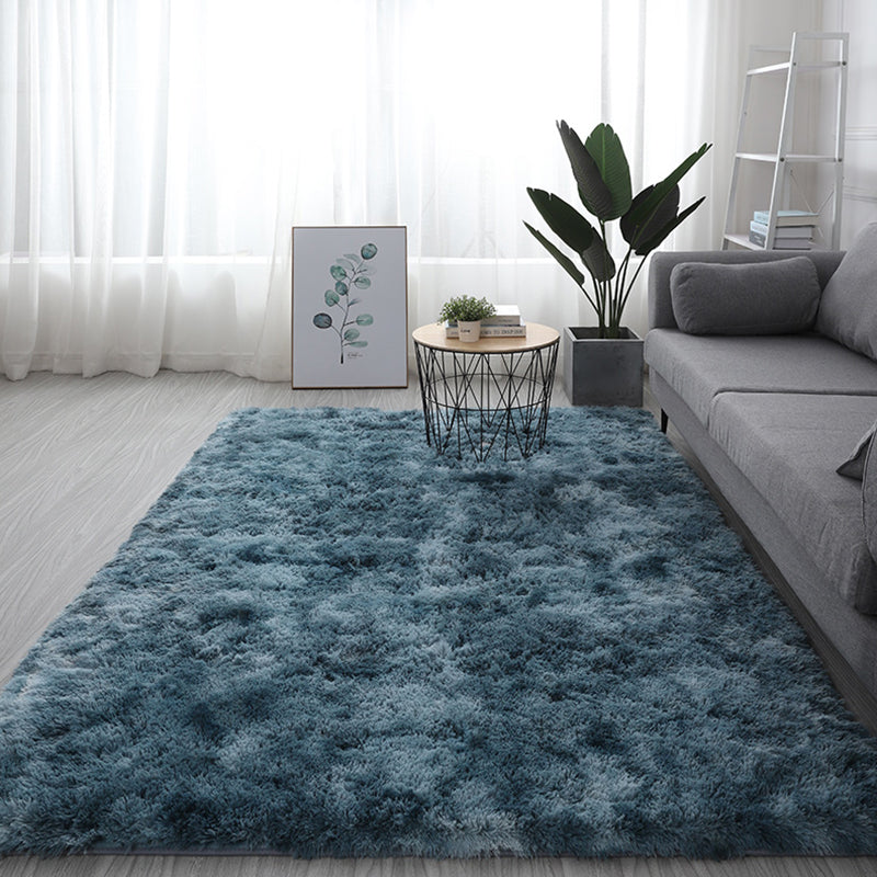 Color Mixed Home Decoration Carpet Contemporary Tie-Dye Effect Area Rug Polyester with Non-Slip Backing Rug