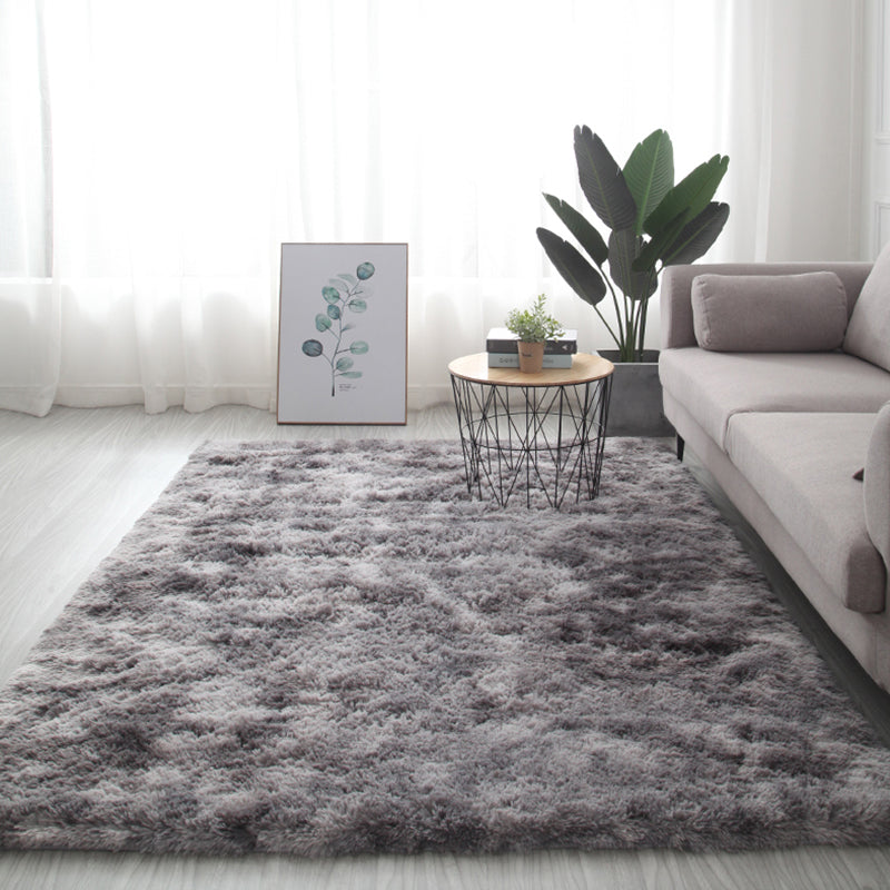 Color Mixed Home Decoration Carpet Contemporary Tie-Dye Effect Area Rug Polyester with Non-Slip Backing Rug