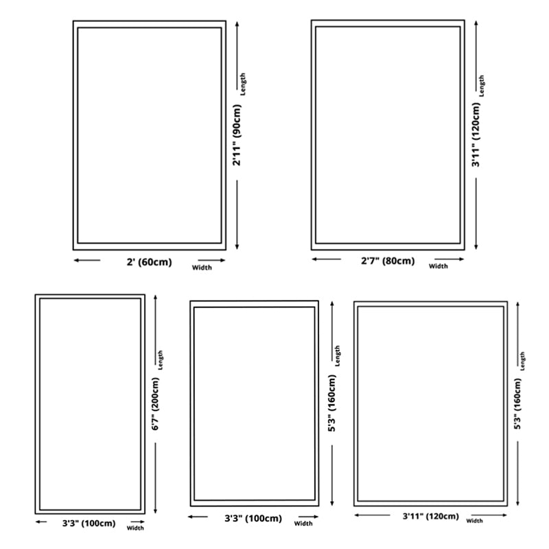 Simplicity Modern Rectangle Indoor Rug Trendy Triangle Pattern Carpet Polyester Non-Slip Backing Carpet for Home Decoration