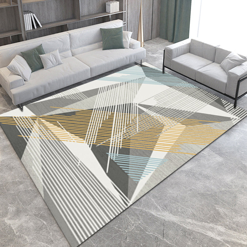 Kreatives Geometrie -Design Innenteppich Multikolorer moderner Bereich Teppiche Polyester Flecken widerstandsfähiger Teppich für die Heimdekoration