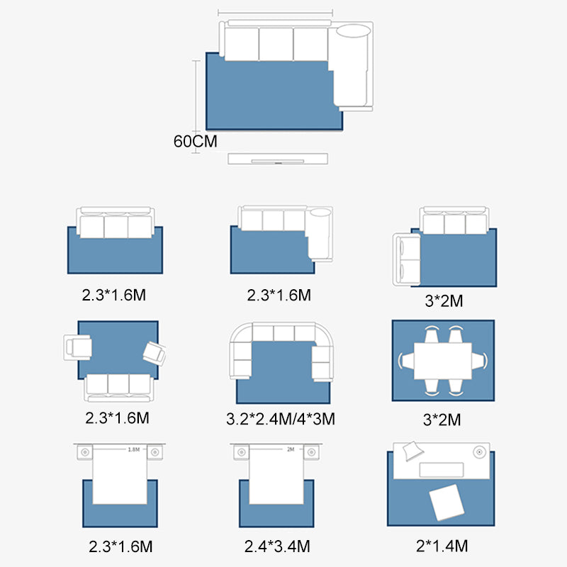 Simplicity Geometry Design Rug Modern Decorative Polyester Carpet Stain Resistant Rectangle Rug for Home Decoration