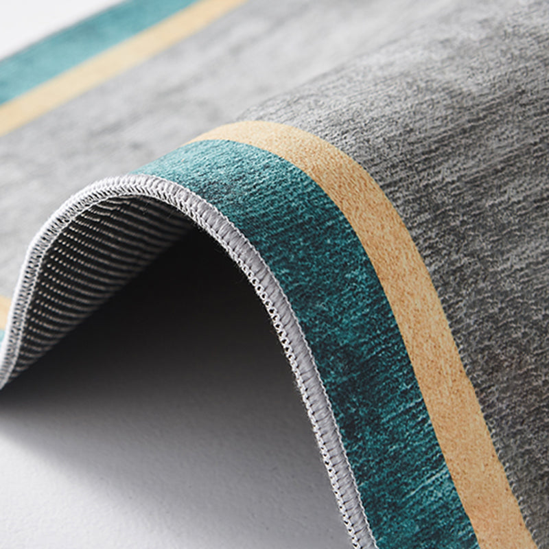 Vaste kleur moderne binnen tapijt polyester metalen lijnen afdrukt tapijt Easy Care Tapijt voor woningdecoratie