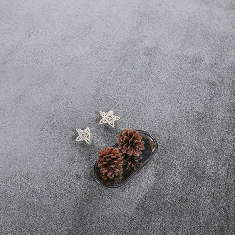 Round Gray Tone Casual Indoor Rug Polyester Solid Rug Non-Slip Backing Indoor Rug for Living Room