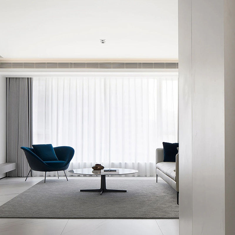 Grey Tone Simple Area Carpet Polyester Solid Indoor Rug Anti-Slip Backing Carpet for Living Room