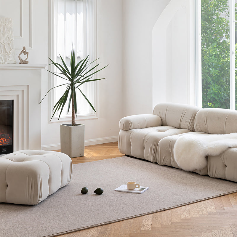 Grey Tone Simple Area Carpet Polyester Solid Indoor Rug Anti-Slip Backing Carpet for Living Room