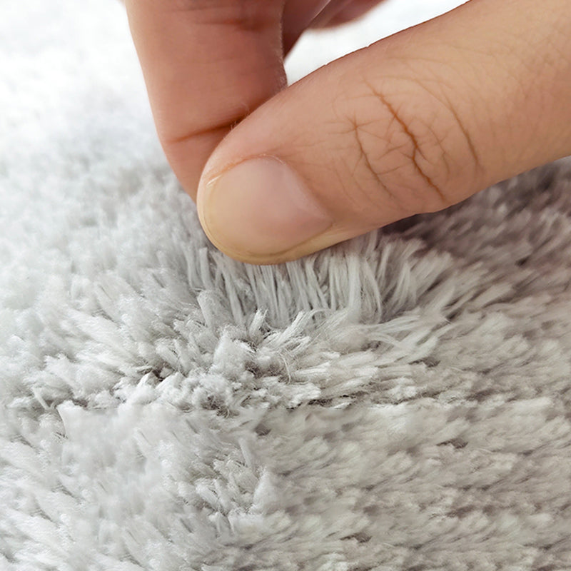 Light Color Simplicity Area Rug Polyester Solid Rug Non-Slip Backing Indoor Rug for Living Room
