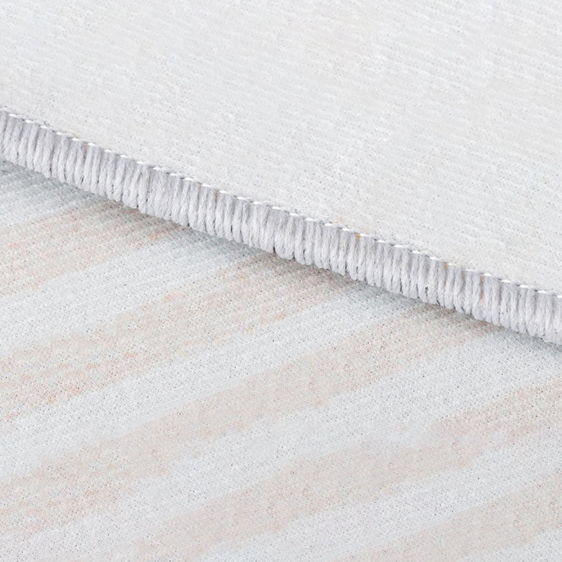 Modern Simple Stripe Rug Apricot Tone Polyester Carpet Stain Resistant Indoor Rug for Home Decoration