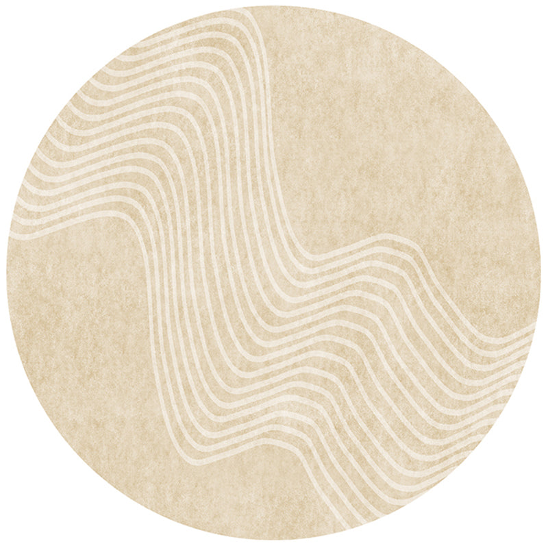 Solid Color Random Banded Rug Polyester Simple Anti-Slip Backing Indoor Rug for Living Room