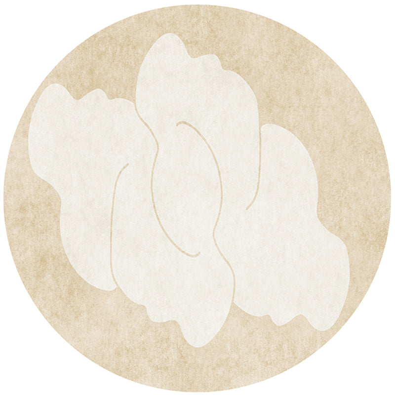 Solid Color Random Banded Rug Polyester Simple Anti-Slip Backing Indoor Rug for Living Room