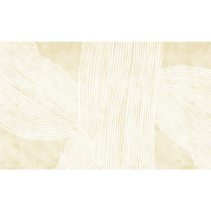 Elegant Solid Color Modern Carpet Polyester Irregular Banded Indoor Rug Stain Resistant Rug for Home Decor