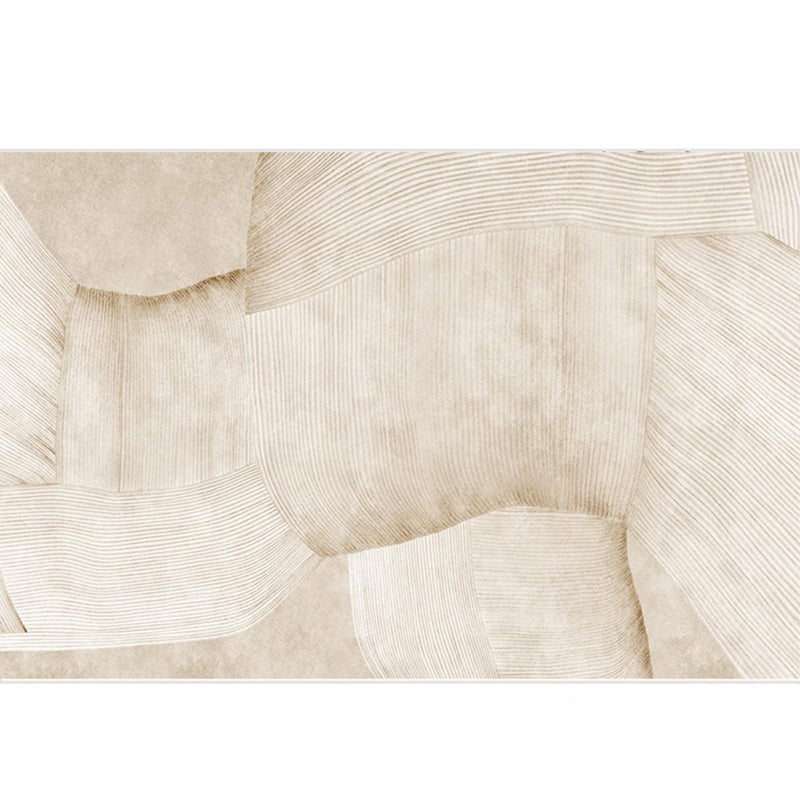 Elegant Solid Color Modern Carpet Polyester Irregular Banded Indoor Rug Stain Resistant Rug for Home Decor