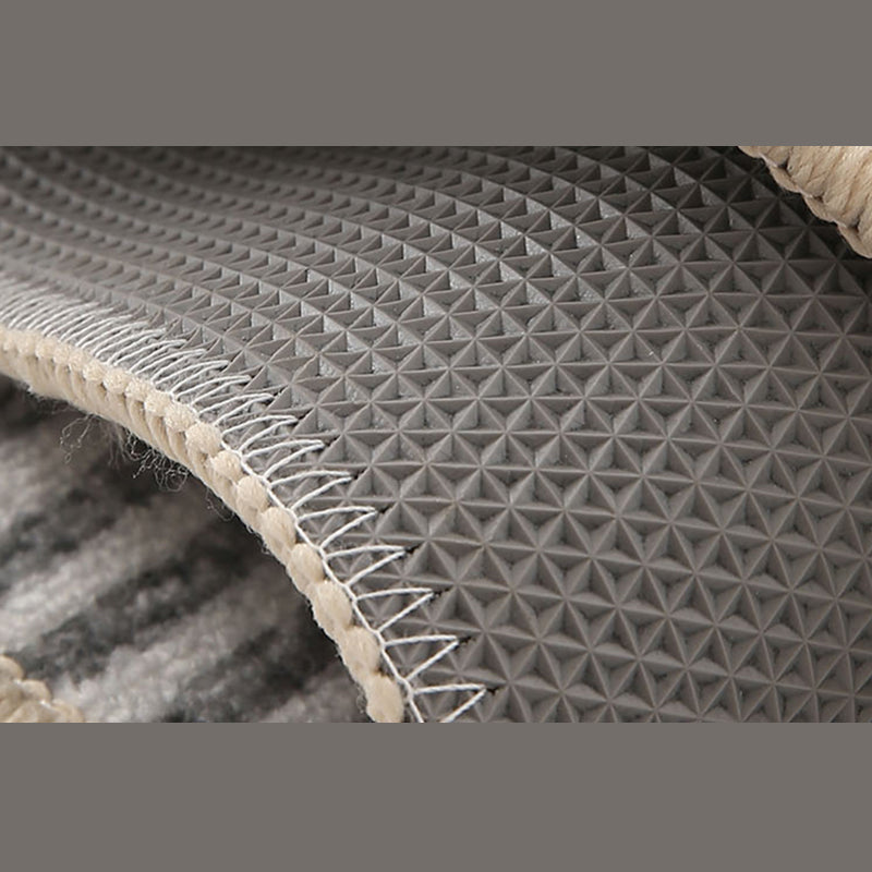 Yellow Tone Modern Area Carpet Polyester Banded Indoor Rug Anti-Slip Backing Carpet for Home Decor