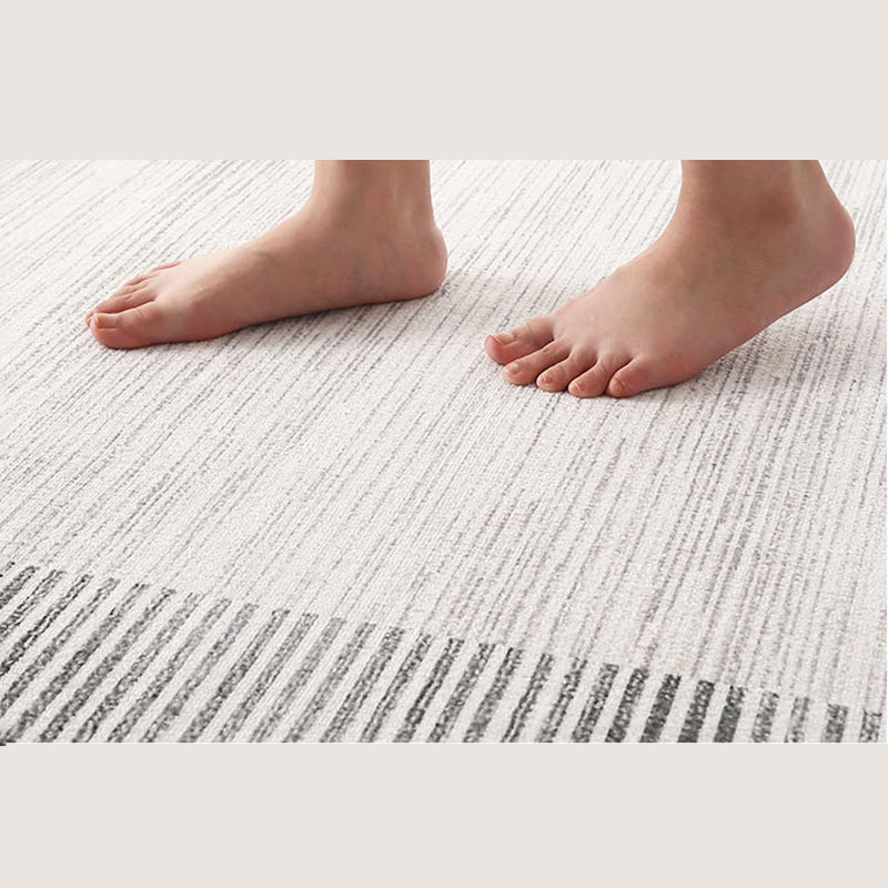 Yellow Tone Modern Area Carpet Polyester Banded Indoor Rug Anti-Slip Backing Carpet for Home Decor