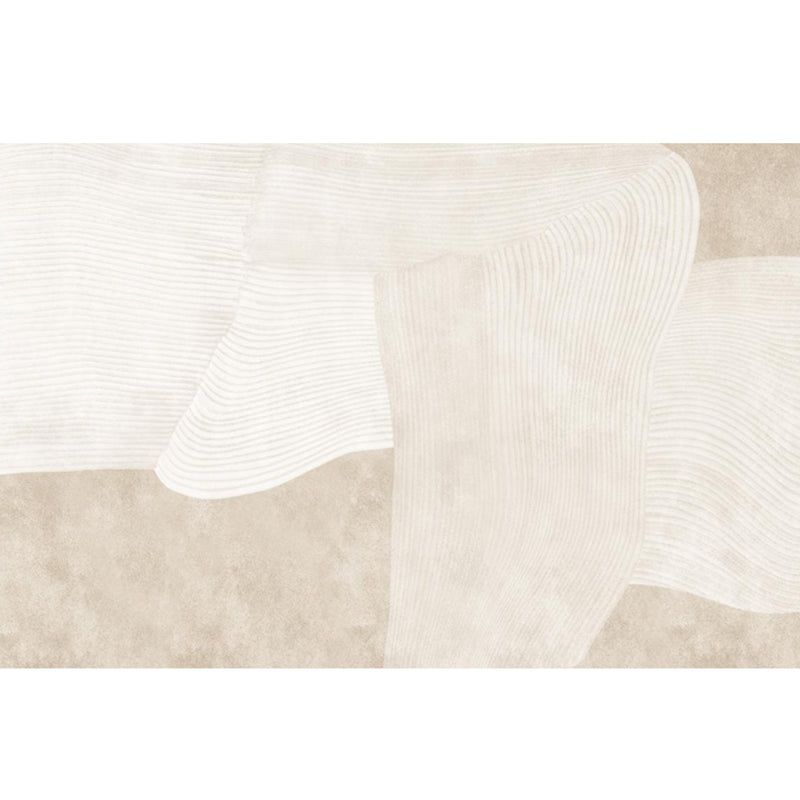 Apricot Tone Simple Area Rug Polyester Color Block Print Rug Non-Slip Backing Indoor Rug for Living Room