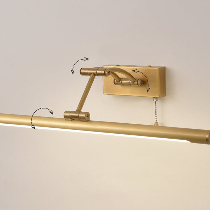 A mediados de siglo Modern Cilíndrico Flush Monte Murón Splecha de tocador de tocador montada en la pared de cobre para el baño