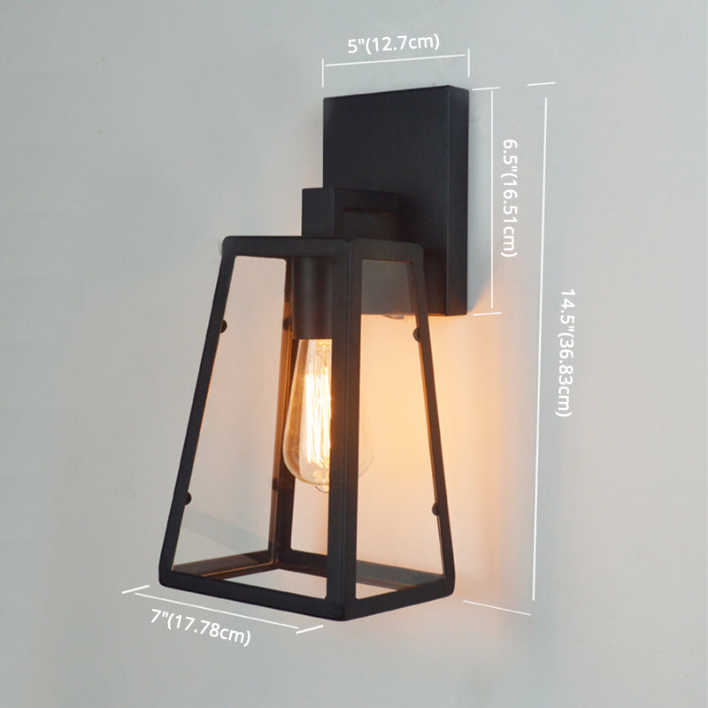 Éclairage de trapèzes industriel vintage Éclairage d'éclairage mural en verre transparent pour le salon