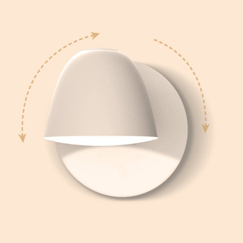 Modern Creative Creative White White Wall Sconce Sconce Plastic Dome Light per gli spazi interni