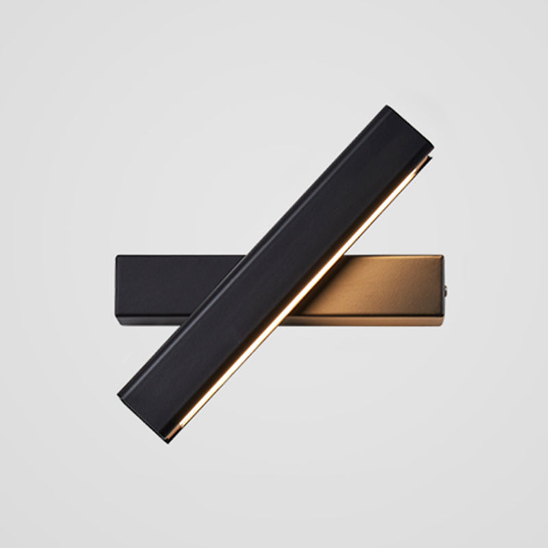 Rectangular Aluminium Rotatable Wall Sconce in Modern Concise Style Wrought Iron LED Wall Light with Wooden Decoration