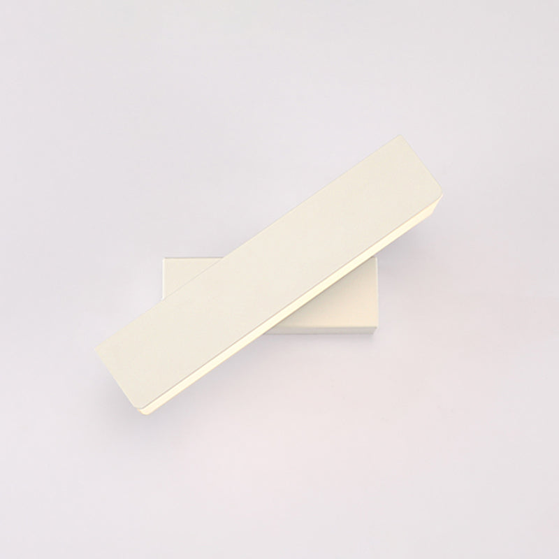 Rectangular Aluminium Rotatable Wall Sconce in Modern Concise Style Wrought Iron Wall Light with Acrylic Shade