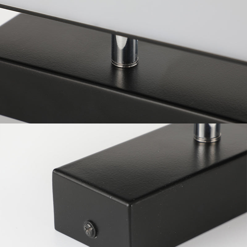 Rectangular Aluminium Rotatable Wall Sconce in Modern Concise Style Wrought Iron Wall Light with Acrylic Shade