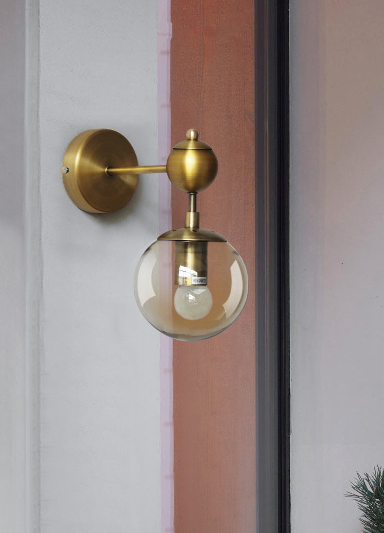 Globe Clear Class Wall Lighting Fixtures Modern Wall Mounted Light Fixture for Bedroom