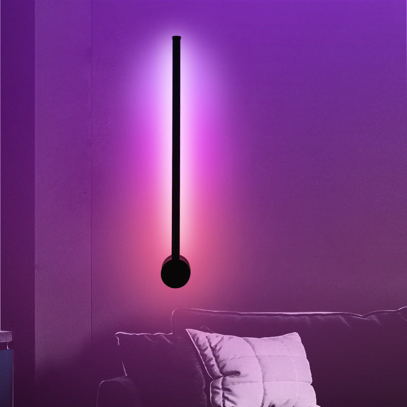 Fissaggi di illuminazione a parete in metallo a linea sottile moderna lampada montata a parete per camera da letto