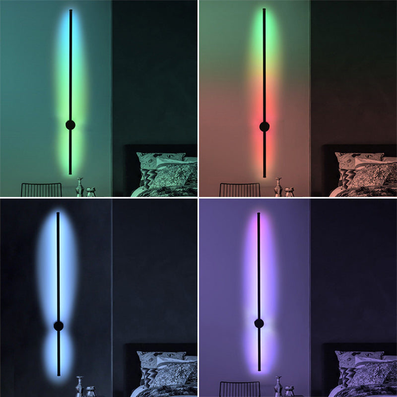 Fissaggi di illuminazione a parete in metallo a linea sottile moderna lampada montata a parete per camera da letto