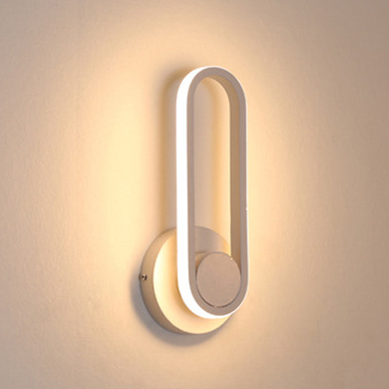 Apparecchi per illuminazione a parete in metallo Ellisse moderno lampada montata a parete per camera da letto