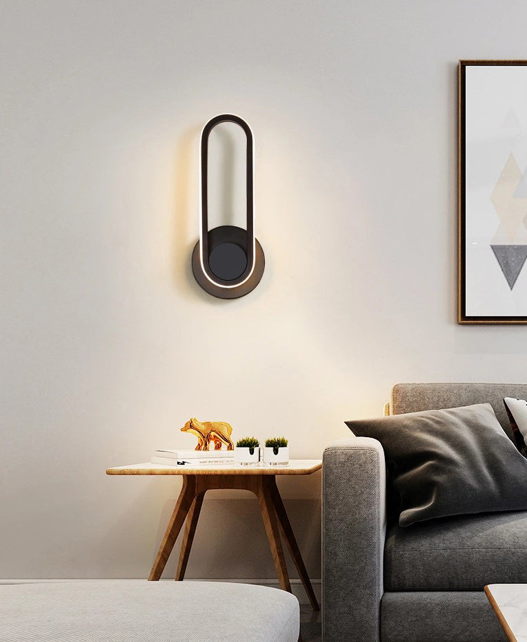 Apparecchi per illuminazione a parete in metallo Ellisse moderno lampada montata a parete per camera da letto