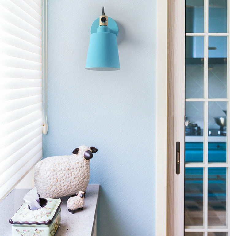 1 Light Metal Wall Mounted Wall Lights Modern Cone Wall Lamp Sconce for Foyer and Hall