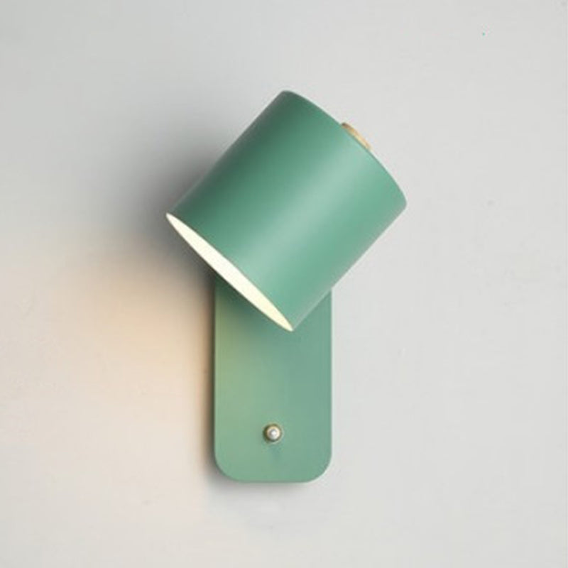 1 Light Metal Wall Mounted Wall Lights Modern Cylinder Wall Sconces Lighting Fixtures for Dining Room