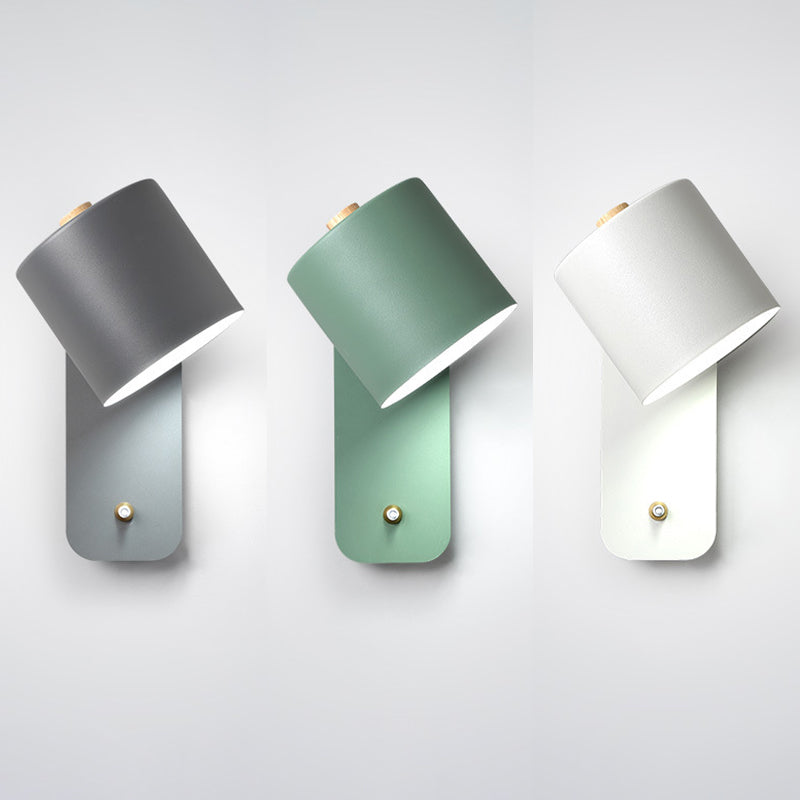 1 Light Metal Wall Mounted Wall Lights Modern Cylinder Wall Sconces Lighting Fixtures for Dining Room