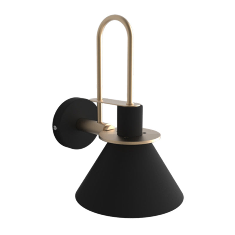 1 Light Metal Wall Mounted Wall Lights Modern Cone Wall Sconces Lighting Fixtures for Bedroom