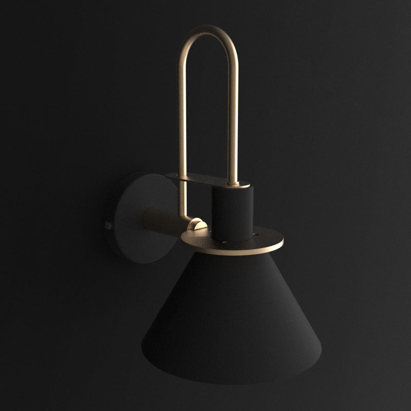 1 Light Metal Wall Mounted Wall Lights Modern Cone Wall Sconces Lighting Fixtures for Bedroom