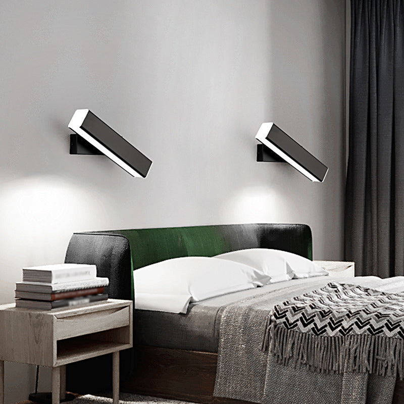 Rectangular Metal Wall Lighting Fixtures Modern Wall Mounted Light Fixture for Bedroom