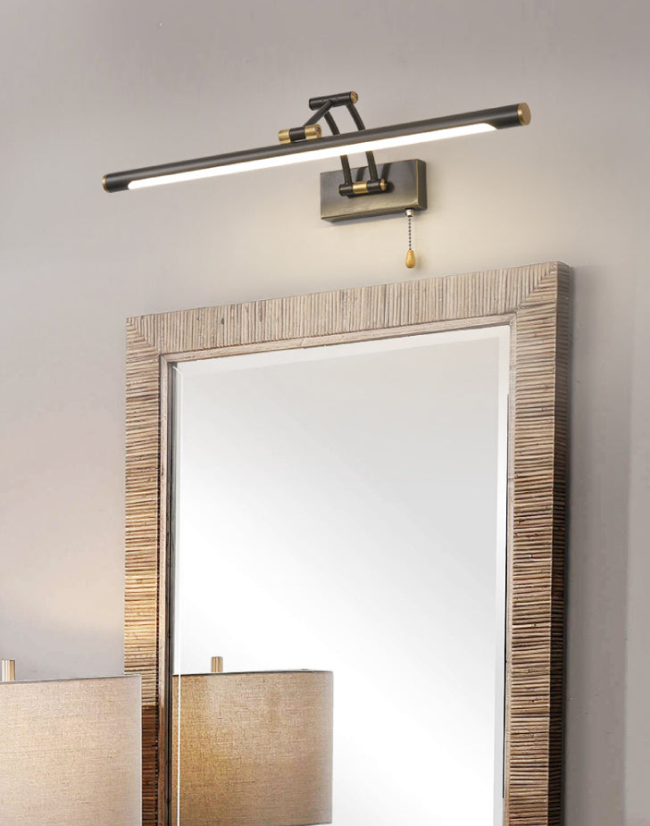 Mid -secolo moderno moderno bagno regolabile vanità rame 1 luci di vanità montate a parete