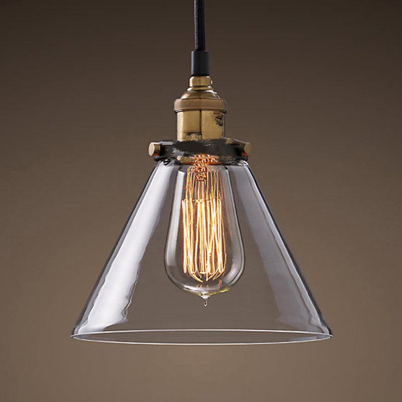 1-licht vintage glazen hanger lamp metalen lamphouder ontwerp industriële stijl verlichtingsarmatuur voor gang gang