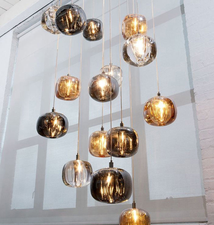 1 pendentif en verre léger Louteurs de plafond modernes suspendus suspendus pour salle à manger