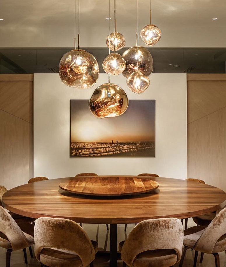 1 Light Acrylic Pendant Ceiling Lights Modern Spherical Hanging Pendant Lights for Dining Room
