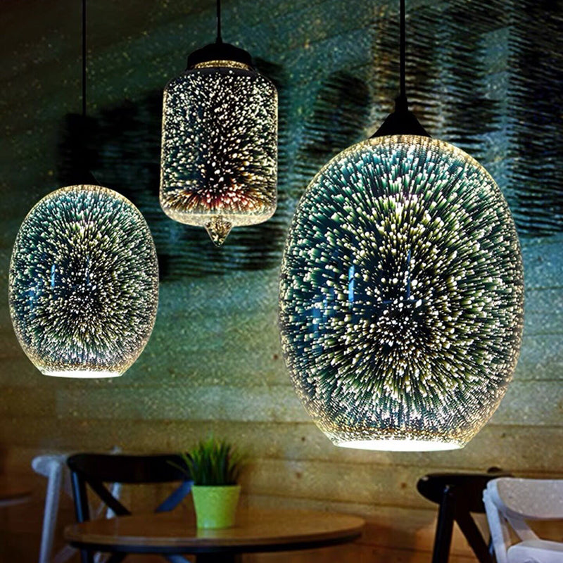 1-Light Blown Glass Suspension Pendant Light Contemporary Style Down Mini Pendant for Dining Room