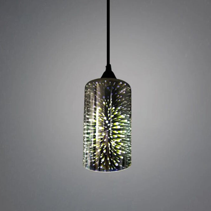 1-Light Blown Glass Suspension Pendant Light Contemporary Style Down Mini Pendant for Dining Room