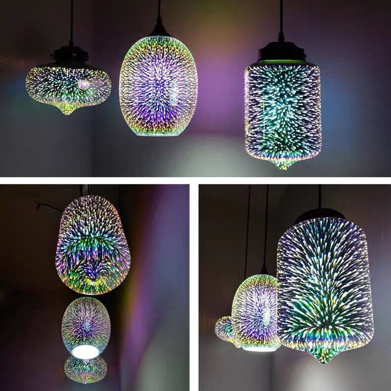 1-Light Blown Glass Suspension Pendant Light Contemporary Style Down Mini Pendant for Dining Room