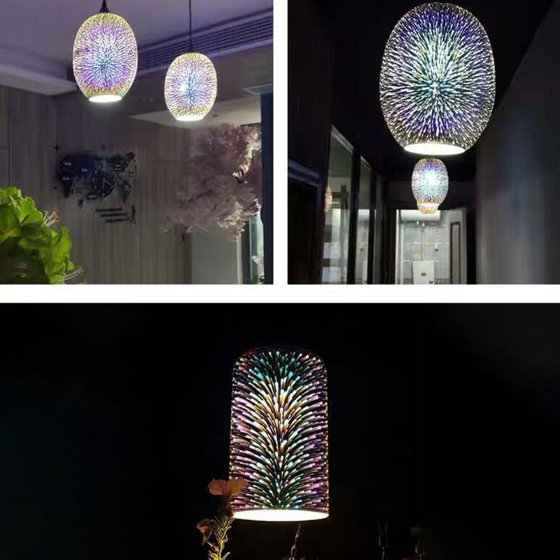1-Light Blown Glass Suspension Pendant Light Contemporary Style Down Mini Pendant for Dining Room