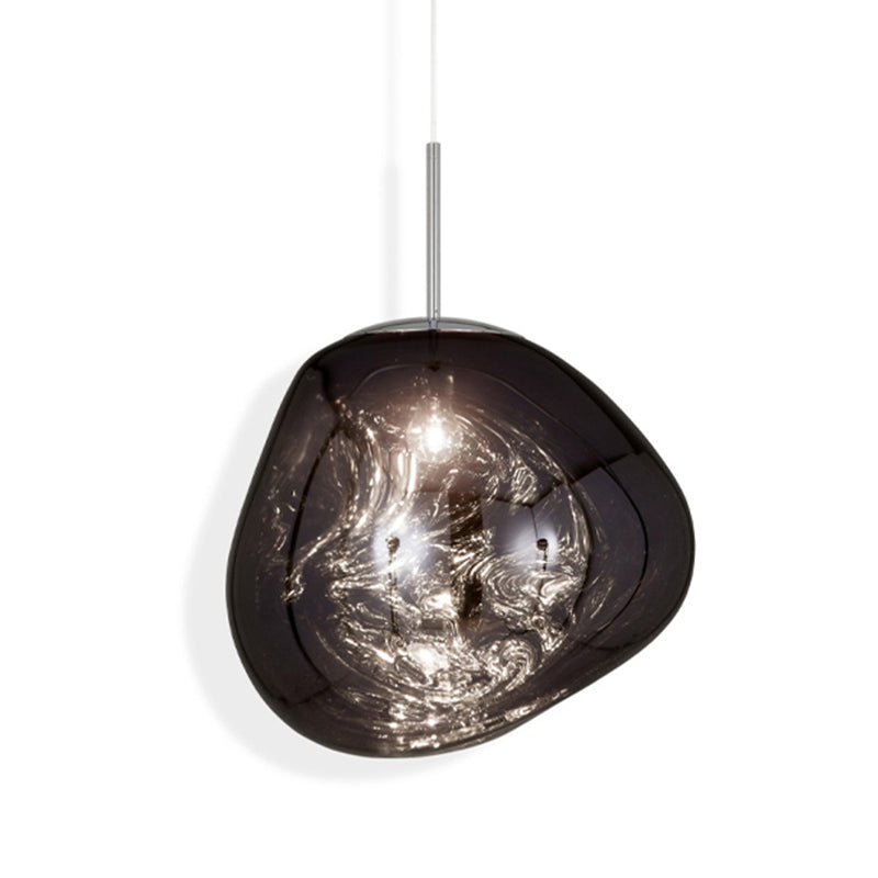 1-Light Blown Glass Suspension Pendant Light Contemporary Style Down Mini Pendant for Dining Room