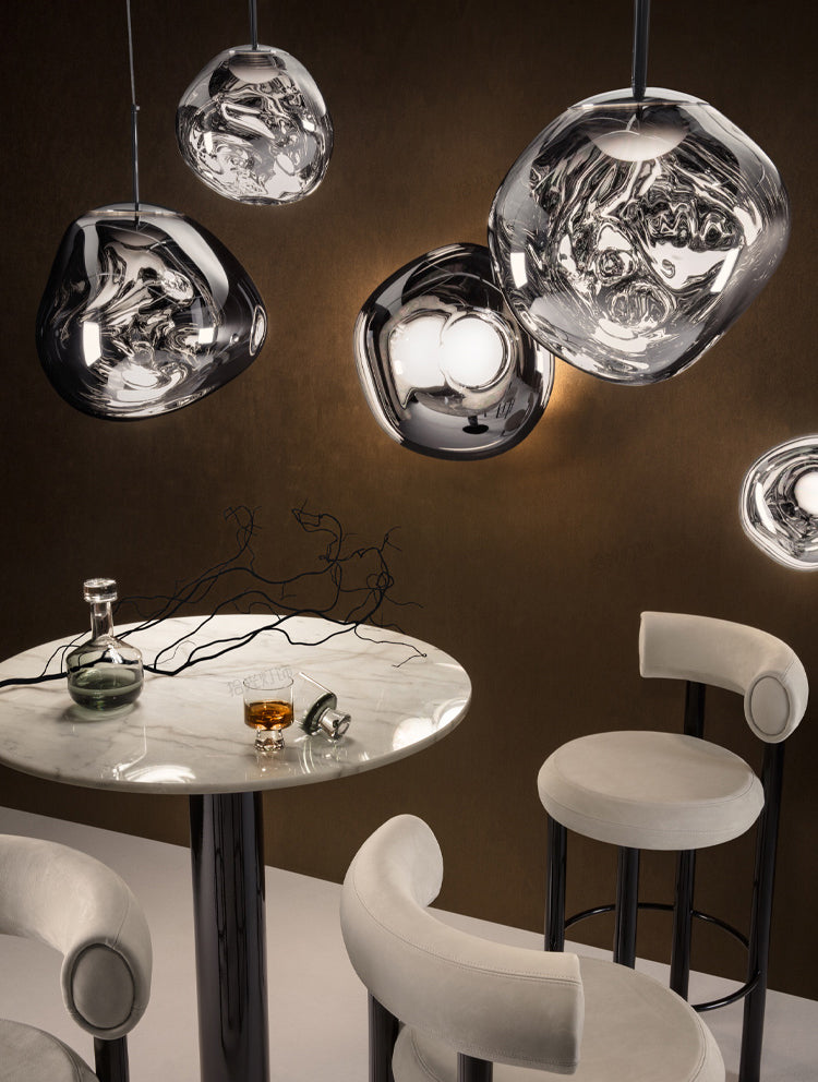 1-Light Blown Glass Suspension Pendant Light Contemporary Style Down Mini Pendant for Dining Room