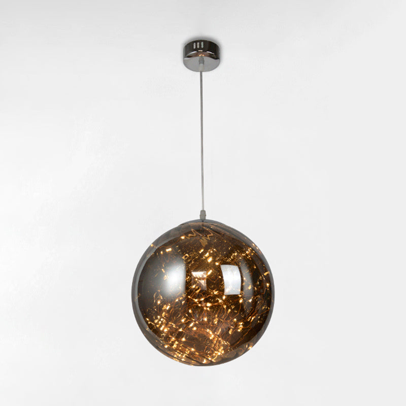 1-Light Blown Glass Suspension Pendant Light Contemporary Style Down Mini Pendant for Dining Room